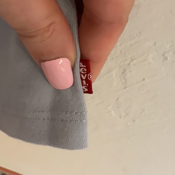 Levi’s Slim Fit Cotton Crewneck Tee, Size L, Light Blue/White Trim, NWT - Picture 3 of 8